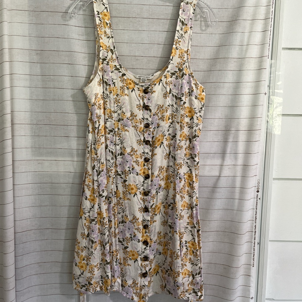 Floral Sleeveless Dress - Yellow, White, and Lavender